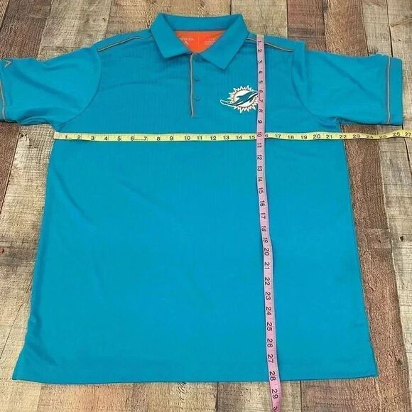 Antigua Miami Dolphins Primary Logo Polo Aqua Men’s Size L - Picture 4 of 7